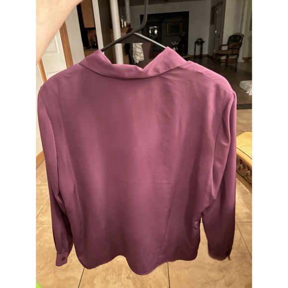 XL xLarge top blouse vintage Studio 1940 Very Berry button up collared - Picture 4 of 4